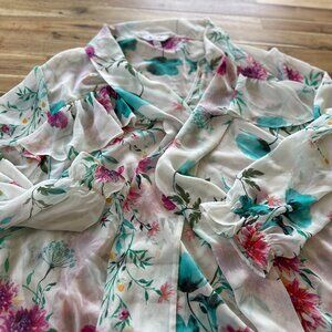 Flowy Floral Plus Size Boho Blouse
